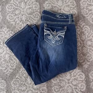 Navy blue hydralic capris y2kjeans